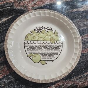 Apple Pie Plate, baking dish Vintage